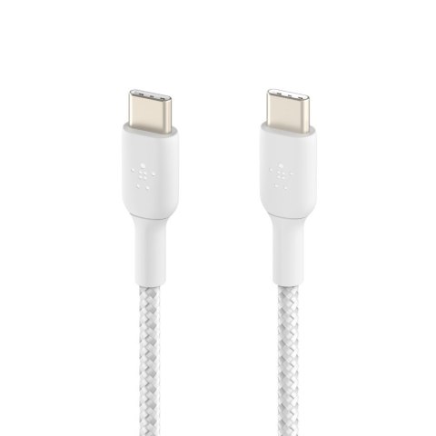 BELKIN KABEL USB-C - USB-C, OPLOT, 2.0 1M, BIAŁY BELKIN KABEL USB-C - USB-C, OPLOT, 2.0 1M, BIAŁY