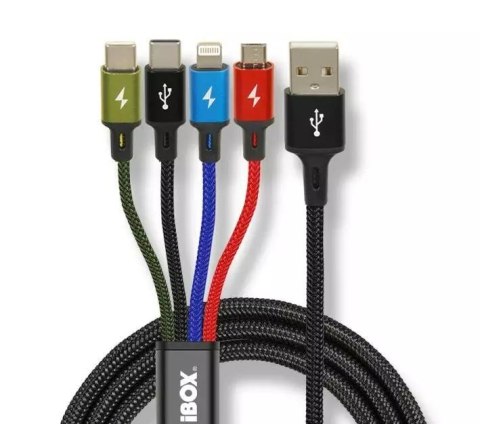 KABEL I-BOX USB 4W1 2XUSB-C, MICROUSB, LIGHTNING KABEL I-BOX USB 4W1 2XUSB-C, MICROUSB, LIGHTNING