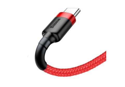 Kabel Baseus Cafule CATKLF-A09 (USB 2.0 - USB typu C ; 0,50m; kolor czerwony) Kabel Baseus Cafule CATKLF-A09 (USB 2.0 - USB typu C ; 0,50m; kolor czerwony)