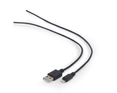 Kabel GEMBIRD CC-USB2-AMLM-1M (USB 2.0 M - Lightning M; 1m; kolor czarny) Kabel GEMBIRD CC-USB2-AMLM-1M (USB 2.0 M - Lightning M; 1m; kolor czarny)