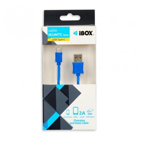 Kabel IBOX IKUMTCB (USB 2.0 typu A - USB typu C ; 1m; kolor niebieski) Kabel IBOX IKUMTCB (USB 2.0 typu A - USB typu C ; 1m; kolor niebieski)