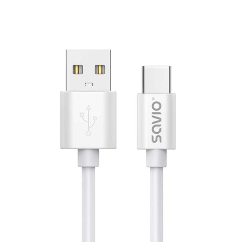 SAVIO KABEL USB-A - USB-C, 3 M, BIAŁY, CL-168 SAVIO KABEL USB-A - USB-C, 3 M, BIAŁY, CL-168