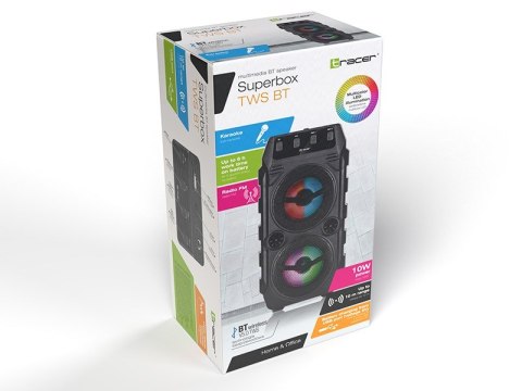 TRACER GŁOŚNIK BLUETOOTH SUPERBOX TWS TRAGLO46612 TRACER GŁOŚNIK BLUETOOTH SUPERBOX TWS TRAGLO46612