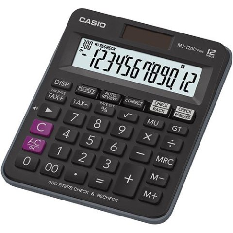 CASIO KALKULATOR BIUROWY MJ-120D PLUS CZARNY, 12 CYFROWY WYŚWIETLACZ CASIO KALKULATOR BIUROWY MJ-120D PLUS CZARNY, 12 CYFROWY WYŚWIETLACZ