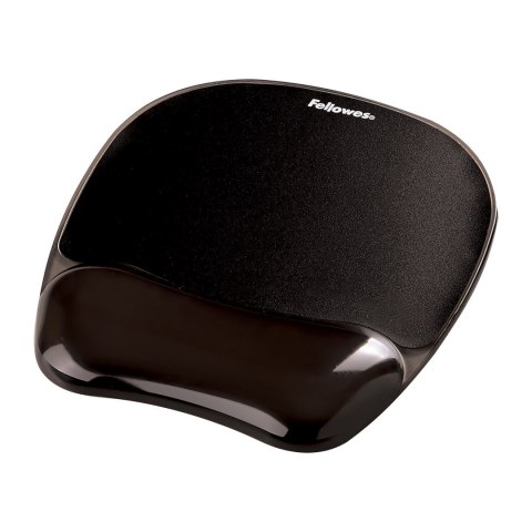Fellowes podkładka pod mysz i nadgarstek żelowa CRYSTAL, czarna Fellowes podkładka pod mysz i nadgarstek żelowa CRYSTAL, czarna