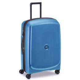 Delsey Walizka BELMONT PLUS 71cm 4 DOUBLE WHEELS EXPANDABLE TROLLEY CASE NIEBIESKI CYJAN