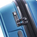 Delsey Walizka BELMONT PLUS 71cm 4 DOUBLE WHEELS EXPANDABLE TROLLEY CASE NIEBIESKI CYJAN