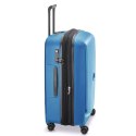 Delsey Walizka BELMONT PLUS 71cm 4 DOUBLE WHEELS EXPANDABLE TROLLEY CASE NIEBIESKI CYJAN