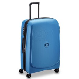 Delsey Walizka BELMONT PLUS 76cm 4 DOUBLE WHEELS EXPANDABLE TROLLEY CASE NIEBIESKI CYJAN