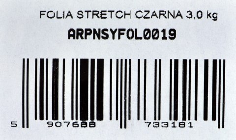 FOLIA STRETCH CZARNA 3 KG FOLIA STRETCH CZARNA 3 KG