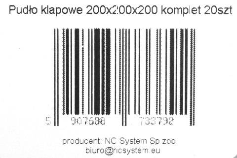 Pudło klapowe, karton 200x200x200 mm komplet 20szt Pudło klapowe, karton 200x200x200 mm komplet 20szt