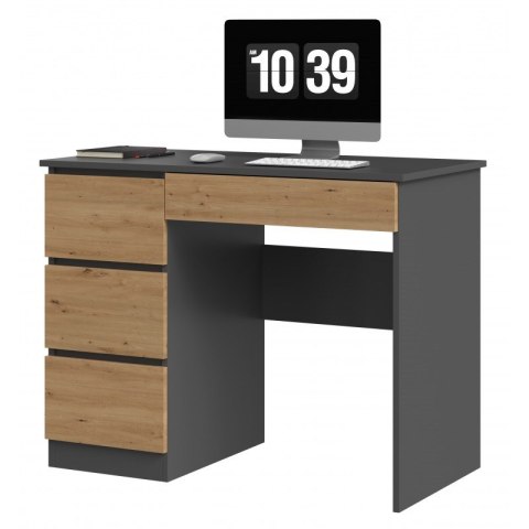 Biurko MIJAS LEWE 98x51xH76 antracyt/artisan Biurko MIJAS LEWE 98x51xH76 antracyt/artisan