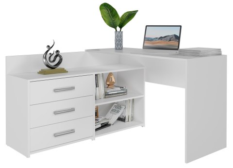 Biurko narożne + komoda DANY 120x50xH76 biały Biurko narożne + komoda DANY 120x50xH76 biały