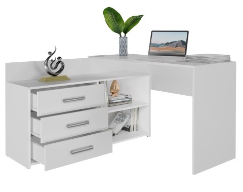 Biurko narożne + komoda DANY 120x50xH76 biały Biurko narożne + komoda DANY 120x50xH76 biały