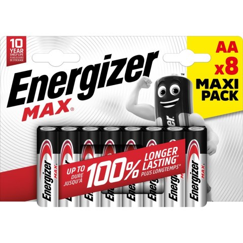 ENERGIZER BATERIA MAX AA LR6. 8 szt. Opakowanie ECO ENERGIZER BATERIA MAX AA LR6. 8 szt. Opakowanie ECO