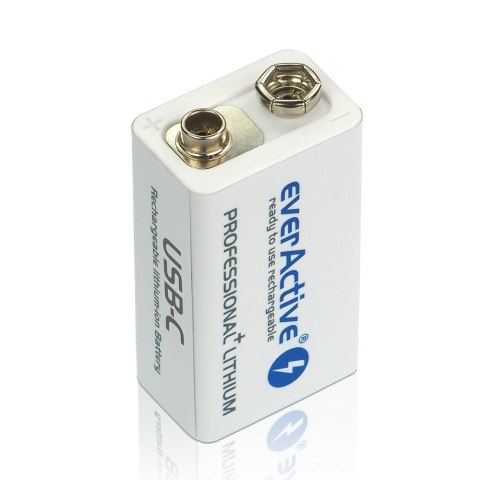 EVERACTIVE AKUMULATOREK 6F22/9V LI-ION 550 MAH Z USB TYP C EVHR22-550C EVERACTIVE AKUMULATOREK 6F22/9V LI-ION 550 MAH Z USB TYP C EVHR22-550C