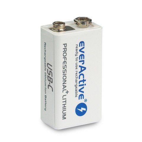EVERACTIVE AKUMULATOREK 6F22/9V LI-ION 550 MAH Z USB TYP C EVHR22-550C EVERACTIVE AKUMULATOREK 6F22/9V LI-ION 550 MAH Z USB TYP C EVHR22-550C
