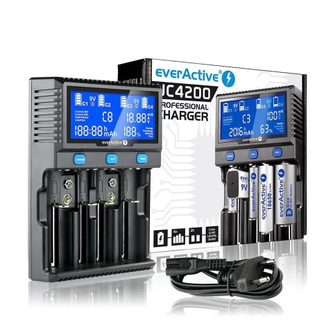 EVERACTIVE ŁADOWARKA DO AKUMULATORÓW CYLINDRYCZNYCH LI-ION ORAZ NI-MH UC4200 EVERACTIVE ŁADOWARKA DO AKUMULATORÓW CYLINDRYCZNYCH LI-ION ORAZ NI-MH UC4200