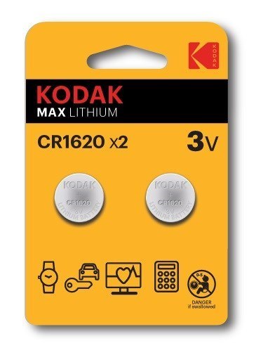 KODAK BATERIE LITOWE MAX CR 1620 BLISTER X 2 SZT. KODAK BATERIE LITOWE MAX CR 1620 BLISTER X 2 SZT.