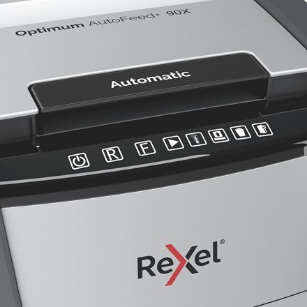 Rexel Niszczarka Optimum AutoFeed+ 90X, (P-4), 90 kartek, 34 l kosz Rexel Niszczarka Optimum AutoFeed+ 90X, (P-4), 90 kartek, 34 l kosz