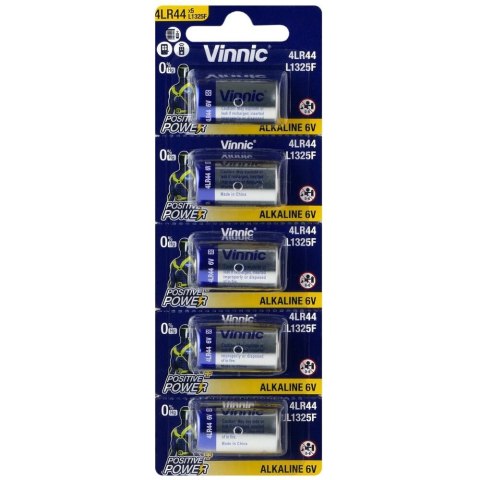 VINNIC BATERIE SPECJALISTYCZNE 4LR44/544A/A544 BLISTER 5 SZTUK L1325F VINNIC BATERIE SPECJALISTYCZNE 4LR44/544A/A544 BLISTER 5 SZTUK L1325F