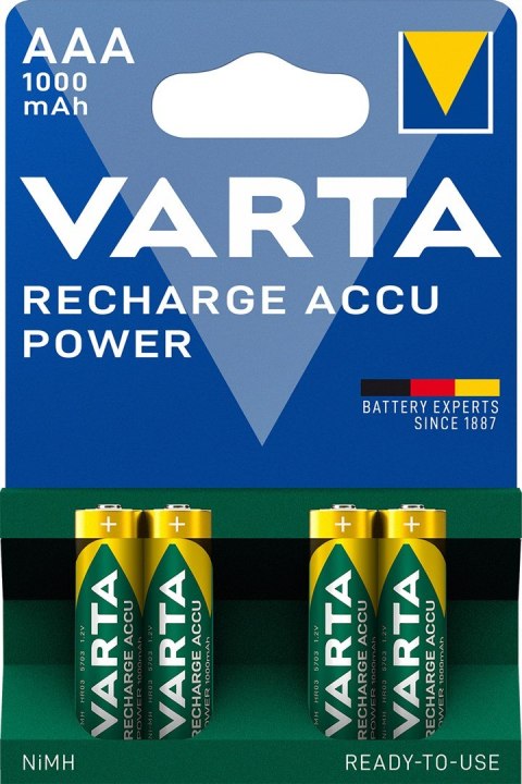 Zestaw akumulatorków AAA VARTA Ready2Use 5703301404 (1000mAh ; Ni-MH) Zestaw akumulatorków AAA VARTA Ready2Use 5703301404 (1000mAh ; Ni-MH)