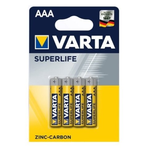 Zestaw baterii cynkowo-węglowe VARTA Superlife R03 AAA (Zn-C; x 4) Zestaw baterii cynkowo-węglowe VARTA Superlife R03 AAA (Zn-C; x 4)
