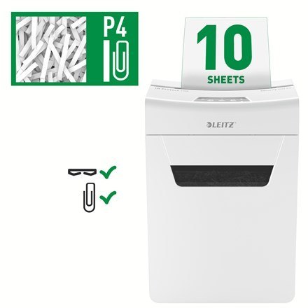 Leitz Niszczarka IQ Protect Premium 10X, P4, 10 kartek 18 l kosz Leitz Niszczarka IQ Protect Premium 10X, P4, 10 kartek 18 l kosz