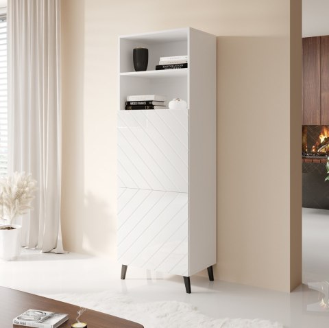 Witryna ABETO 60x40xH176,5 biały/biały połysk Witryna ABETO 60x40xH176,5 biały/biały połysk
