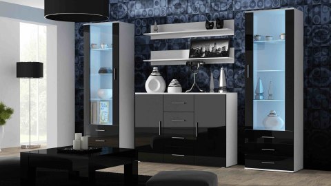 Witryna SOHO S1 biały/ czarny połysk Witryna SOHO S1 biały/ czarny połysk