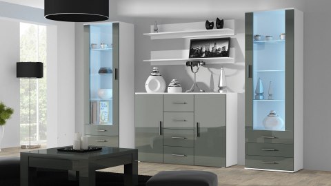 Witryna SOHO S1 biały/ szary połysk Witryna SOHO S1 biały/ szary połysk