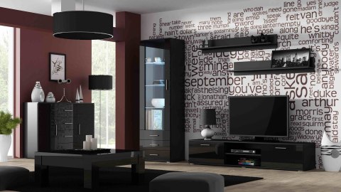Witryna SOHO S1 czarny/ czarny połysk Witryna SOHO S1 czarny/ czarny połysk