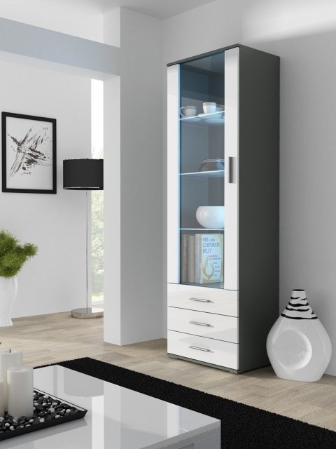 Witryna SOHO S1 szary/ biały połysk Witryna SOHO S1 szary/ biały połysk