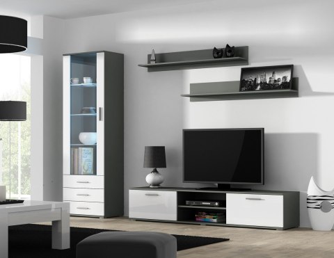 Witryna SOHO S1 szary/ biały połysk Witryna SOHO S1 szary/ biały połysk