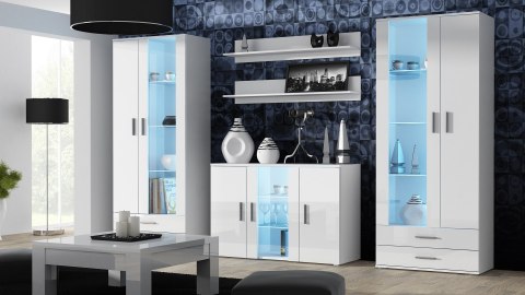 Witryna SOHO S6 2D2S biały/ biały połysk Witryna SOHO S6 2D2S biały/ biały połysk