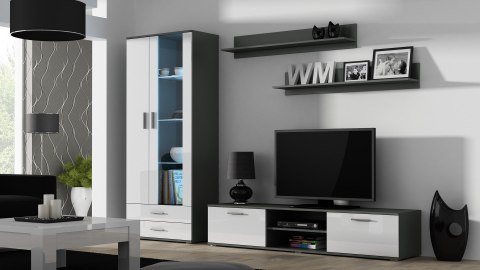 Witryna SOHO S6 2D2S szary/ biały połysk Witryna SOHO S6 2D2S szary/ biały połysk