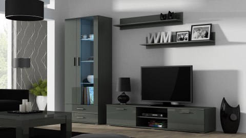 Witryna SOHO S6 2D2S szary/ szary połysk Witryna SOHO S6 2D2S szary/ szary połysk