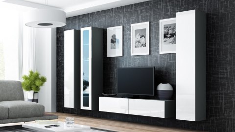 Witryna VIGO szkło'180' 180/40/30 szary/biały poł Witryna VIGO szkło'180' 180/40/30 szary/biały poł