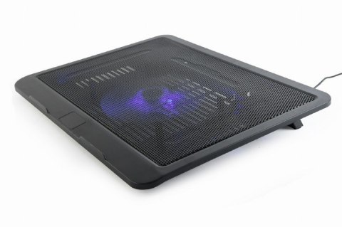 GEMBIRD PODSTAWKA CHŁODZĄCA POD NOTEBOOKA 15" 1X WENTYLATOR 12CM, PODŚWIETLENIE LED, NBS-1F15-04 GEMBIRD PODSTAWKA CHŁODZĄCA POD NOTEBOOKA 15" 1X WENTYLATOR 12CM, PODŚWIETLENIE LED, NBS-1F15-04