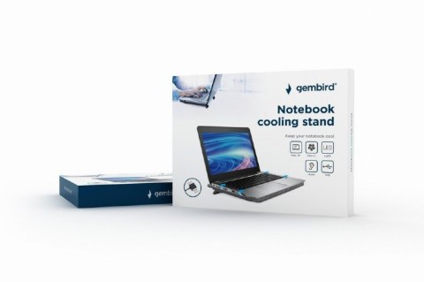 GEMBIRD PODSTAWKA CHŁODZĄCA POD NOTEBOOKA 15" 1X WENTYLATOR 12CM, PODŚWIETLENIE LED, NBS-1F15-04 GEMBIRD PODSTAWKA CHŁODZĄCA POD NOTEBOOKA 15" 1X WENTYLATOR 12CM, PODŚWIETLENIE LED, NBS-1F15-04
