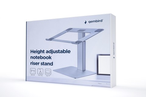 GEMBIRD PODSTAWKA POD NOTEBOOKA Z REGULACJĄ WYSOKOŚCI 15,6, SREBRNA GEMBIRD PODSTAWKA POD NOTEBOOKA Z REGULACJĄ WYSOKOŚCI 15,6, SREBRNA