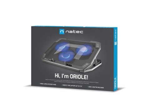 NATEC PODSTAWKA CHŁODZĄCA ORIOLE 15.6"-17.3" LED NPL-1926 NATEC PODSTAWKA CHŁODZĄCA ORIOLE 15.6"-17.3" LED NPL-1926