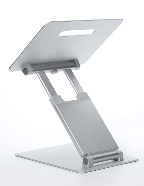 POUT Eyes3 Lift - Aluminiowa teleskopowa podstawka pod laptopa, kolor srebrno-szary POUT Eyes3 Lift - Aluminiowa teleskopowa podstawka pod laptopa, kolor srebrno-szary