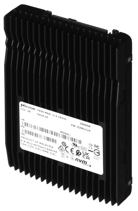 Dysk SSD Micron 7450 MAX 1.6TB U.3 (15mm) NVMe Gen4 MTFDKCC1T6TFS-1BC1ZABYYR (DWPD 3) Dysk SSD Micron 7450 MAX 1.6TB U.3 (15mm) NVMe Gen4 MTFDKCC1T6TFS-1BC1ZABYYR (DWPD 3)