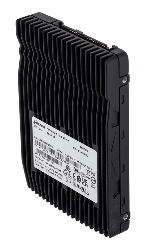 Dysk SSD Micron 7450 MAX 1.6TB U.3 (15mm) NVMe Gen4 MTFDKCC1T6TFS-1BC1ZABYYT (DWPD 3) Tray Dysk SSD Micron 7450 MAX 1.6TB U.3 (15mm) NVMe Gen4 MTFDKCC1T6TFS-1BC1ZABYYT (DWPD 3) Tray