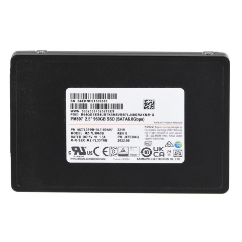 Dysk SSD Samsung PM897 960GB SATA 2.5" MZ7L3960HBLT-00A07 (DWPD 3) Dysk SSD Samsung PM897 960GB SATA 2.5" MZ7L3960HBLT-00A07 (DWPD 3)
