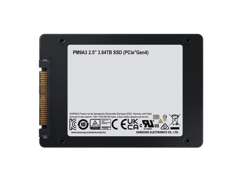 Dysk SSD Samsung PM9A3 3.84TB U.2 NVMe Gen4 MZQL23T8HCLS-00A07 (DWPD 1) Dysk SSD Samsung PM9A3 3.84TB U.2 NVMe Gen4 MZQL23T8HCLS-00A07 (DWPD 1)
