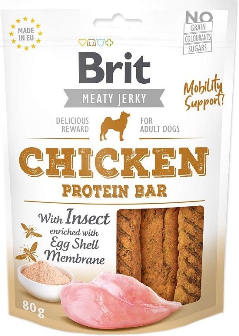 Brit Jerky Chicken Protein Bar with instect - Kurczak - przysmak dla psa - 80 g Brit Jerky Chicken Protein Bar with instect - Kurczak - przysmak dla psa - 80 g