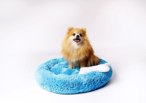 GO GIFT Shaggy niebieski L - legowisko dla zwierząt - 66 x 66 x 10 cm GO GIFT Shaggy niebieski L - legowisko dla zwierząt - 66 x 66 x 10 cm