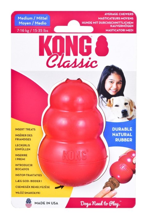 KONG CLASSIC Zabawka gryzak dla psa rasy średniej M KONG CLASSIC Zabawka gryzak dla psa rasy średniej M